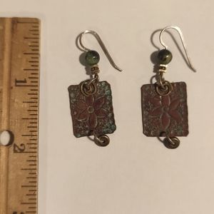 Patina copper earrings